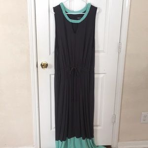 Merona plus size mint and grey maxi dress
